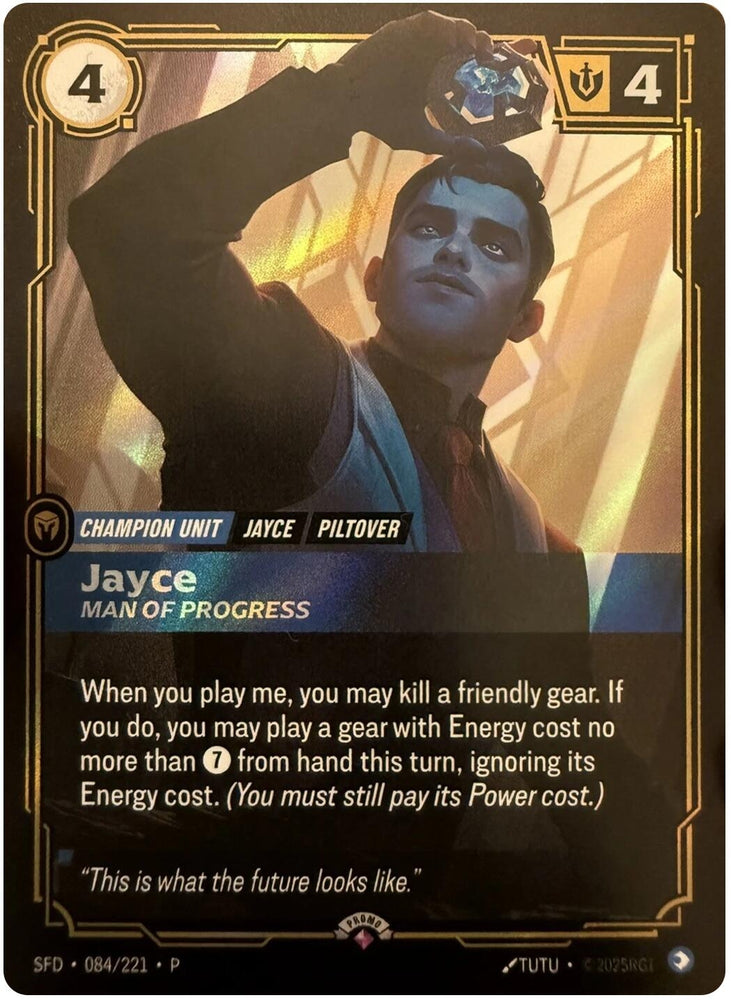 Image for Jayce - Man of Progress (084/221) (Riftbound Organized Play Promotional Cards) (OPP) - Riftbound: League of Legends Trading Card Game