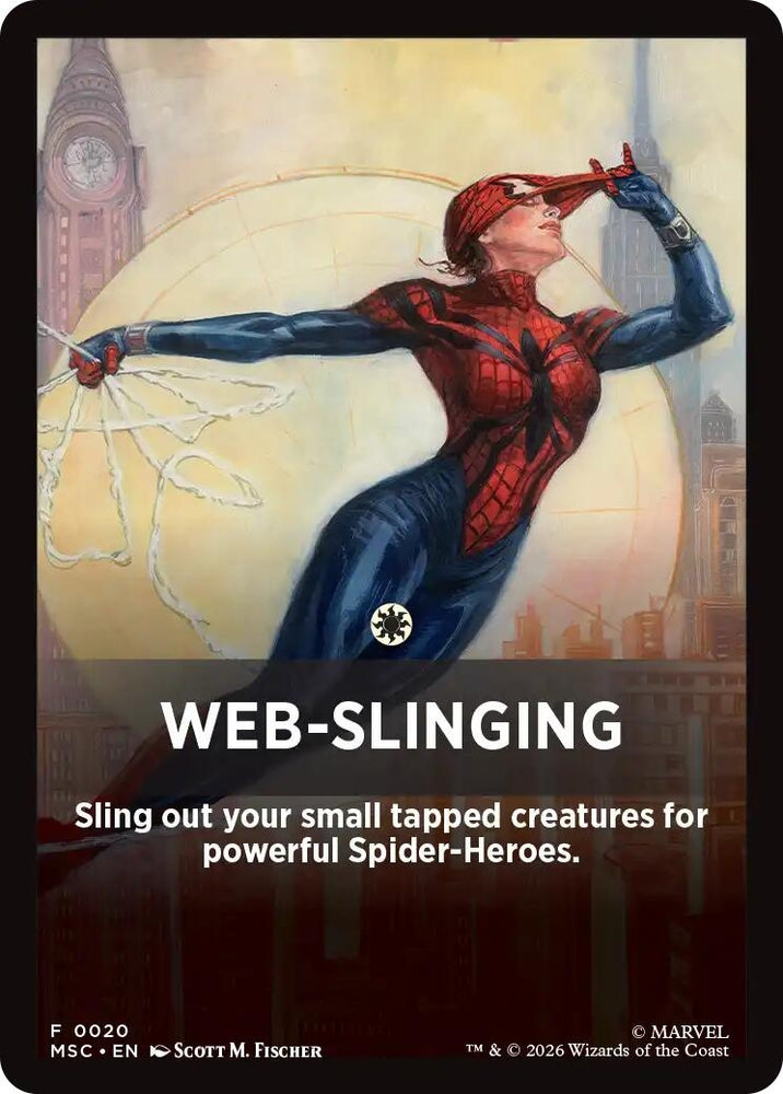 Image for Web-Slinging Theme Card (20) (Commander: Marvel Super Heroes) (MSC) - Magic: The Gathering