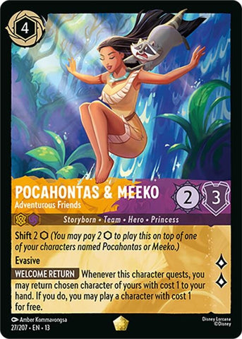 Image for Pocahontas & Meeko - Adventurous Friends (27/204) (Attack of the Vine!) (13) - Disney Lorcana