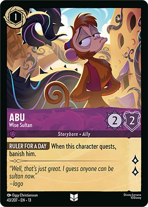 Image for Abu - Wise Sultan (43/204) (Attack of the Vine!) (13) - Disney Lorcana