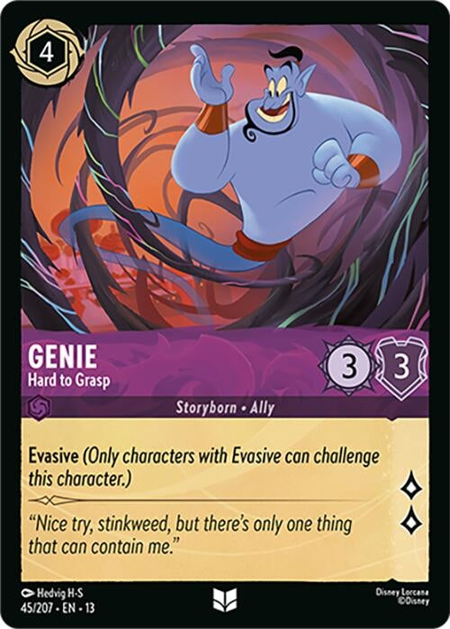 Image for Genie - Hard to Grasp (45/204) (Attack of the Vine!) (13) - Disney Lorcana