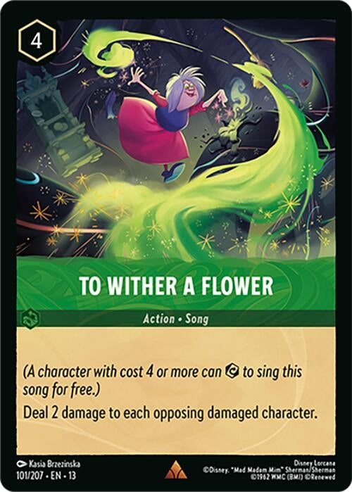 Image for To Wither a Flower (101/204) (Attack of the Vine!) (13) - Disney Lorcana