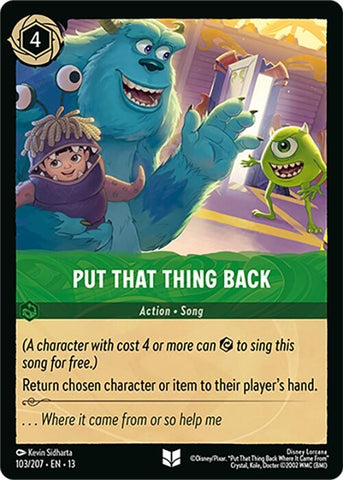 Image for Put That Thing Back (103/204) (Attack of the Vine!) (13) - Disney Lorcana