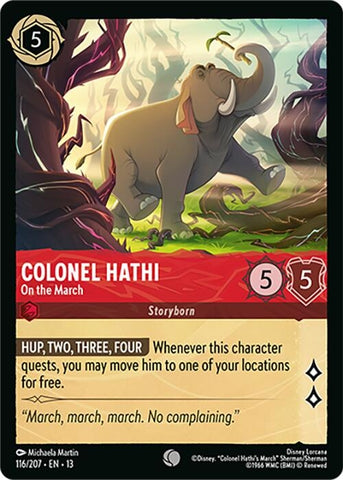 Image for Colonel Hathi - On the March (116/204) (Attack of the Vine!) (13) - Disney Lorcana
