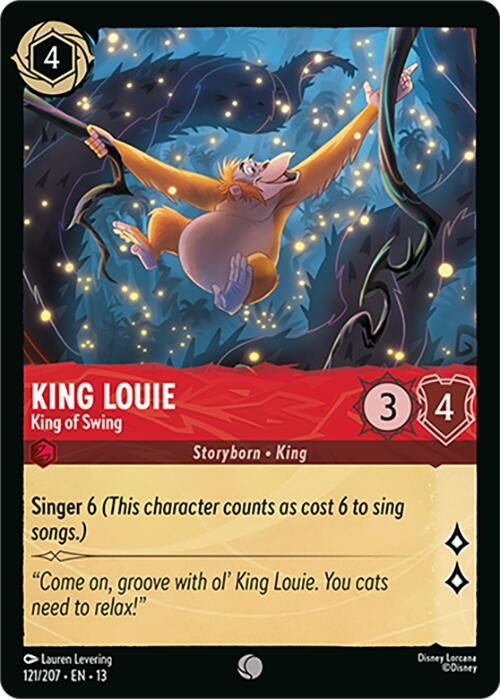 Image for King Louie - King of Swing (121/204) (Attack of the Vine!) (13) - Disney Lorcana
