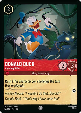 Image for Donald Duck - Vineling Rider (124/204) (Attack of the Vine!) (13) - Disney Lorcana