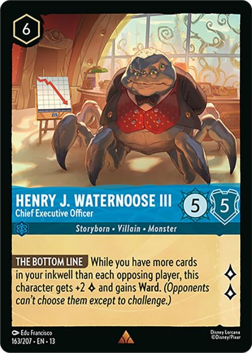 Image for Henry J. Waternoose III - Chief Executive Officer (163/204) (Attack of the Vine!) (13) - Disney Lorcana