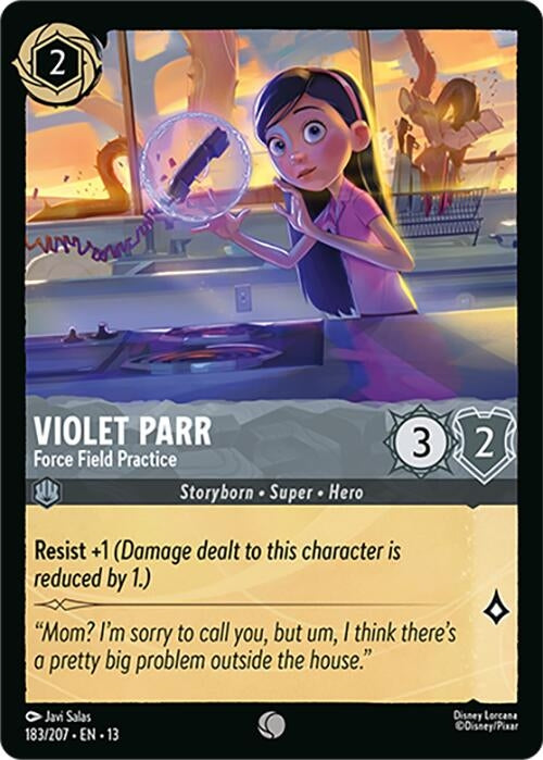 Image for Violet Parr - Force Field Practice (183/204) (Attack of the Vine!) (13) - Disney Lorcana