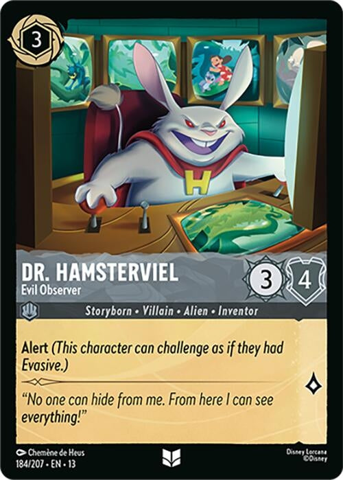 Image for Dr. Hamsterviel - Evil Observer (184/204) (Attack of the Vine!) (13) - Disney Lorcana