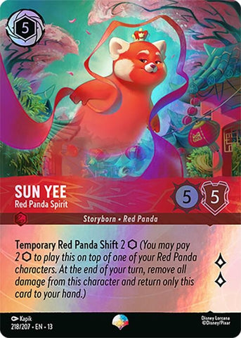 Image for Sun Yee - Red Panda Spirit (Epic) (218/204) (Attack of the Vine!) (13) - Disney Lorcana