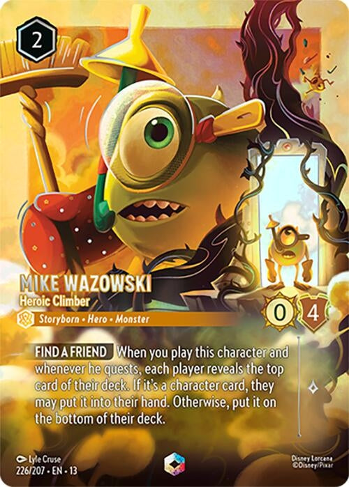 Image for Mike Wazowski - Heroic Climber (Enchanted) (226/204) (Attack of the Vine!) (13) - Disney Lorcana