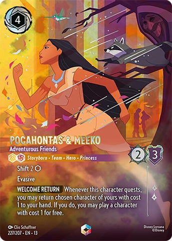 Image for Pocahontas & Meeko - Adventurous Friends (Enchanted) (227/204) (Attack of the Vine!) (13) - Disney Lorcana