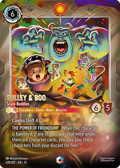 Image for Sulley & Boo - Scare Buddies (Enchanted) (229/204) (Attack of the Vine!) (13) - Disney Lorcana