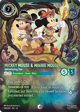 Image for Mickey Mouse & Minnie Mouse - Adventuring Duo (Enchanted) (238/204) (Attack of the Vine!) (13) - Disney Lorcana