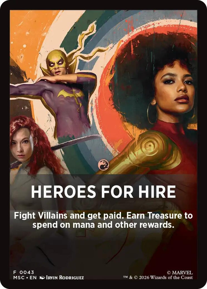 Image for Heroes For Hire Theme Card (43) (Commander: Marvel Super Heroes) (MSC) - Magic: The Gathering