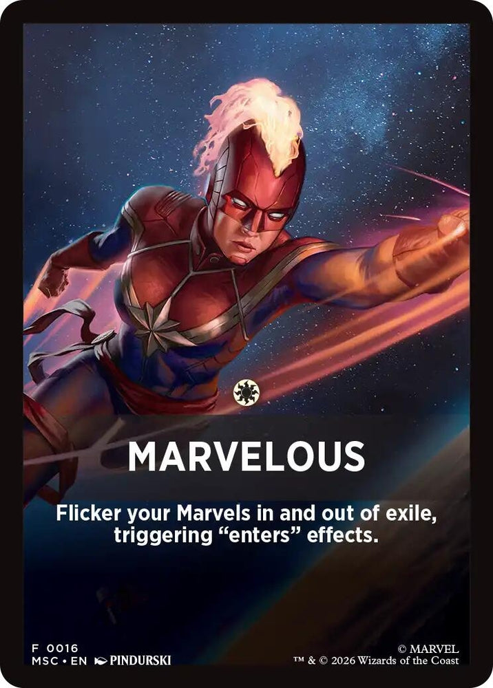 Image for Marvelous Theme Card (16) (Commander: Marvel Super Heroes) (MSC) - Magic: The Gathering