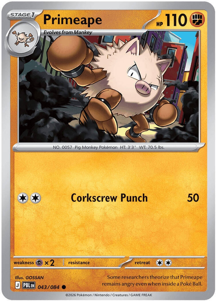 Image for Primeape (043/084) (ME05: Pitch Black) (ME05) - Pokemon