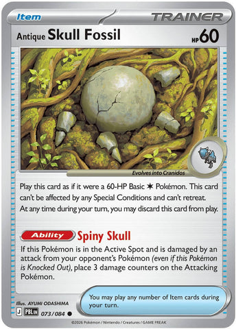 Image for Antique Skull Fossil (073/084) (ME05: Pitch Black) (ME05) - Pokemon