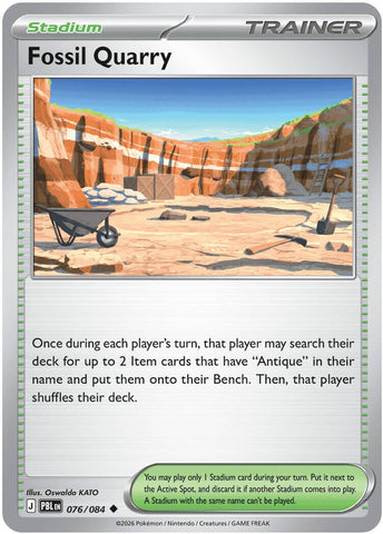Image for Fossil Quarry (076/084) (ME05: Pitch Black) (ME05) - Pokemon