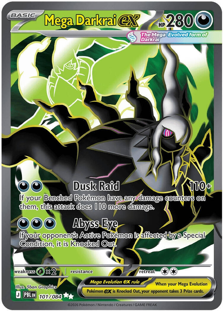 Image for Mega Darkrai ex (101/084) (ME05: Pitch Black) (ME05) - Pokemon