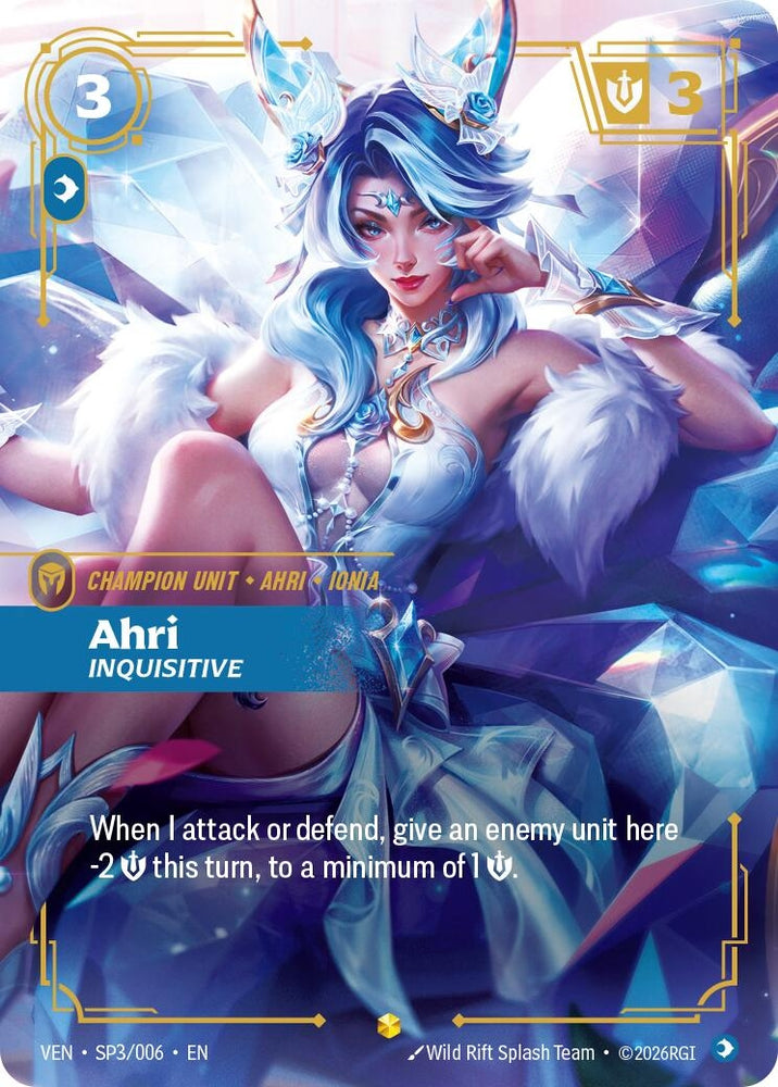 Image for Ahri, Inquisitive (SP3/006) (Vendetta) (VEN) - Riftbound: League of Legends Trading Card Game