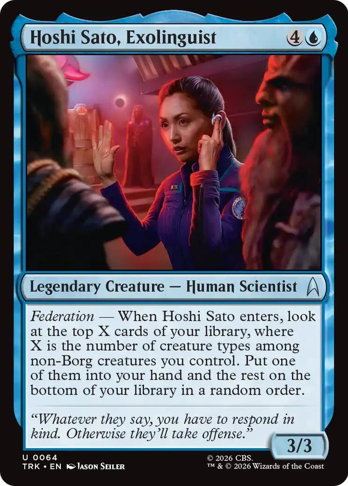 Image for Hoshi Sato, Exolinguist (64) (Star Trek) (TRK) - Magic: The Gathering