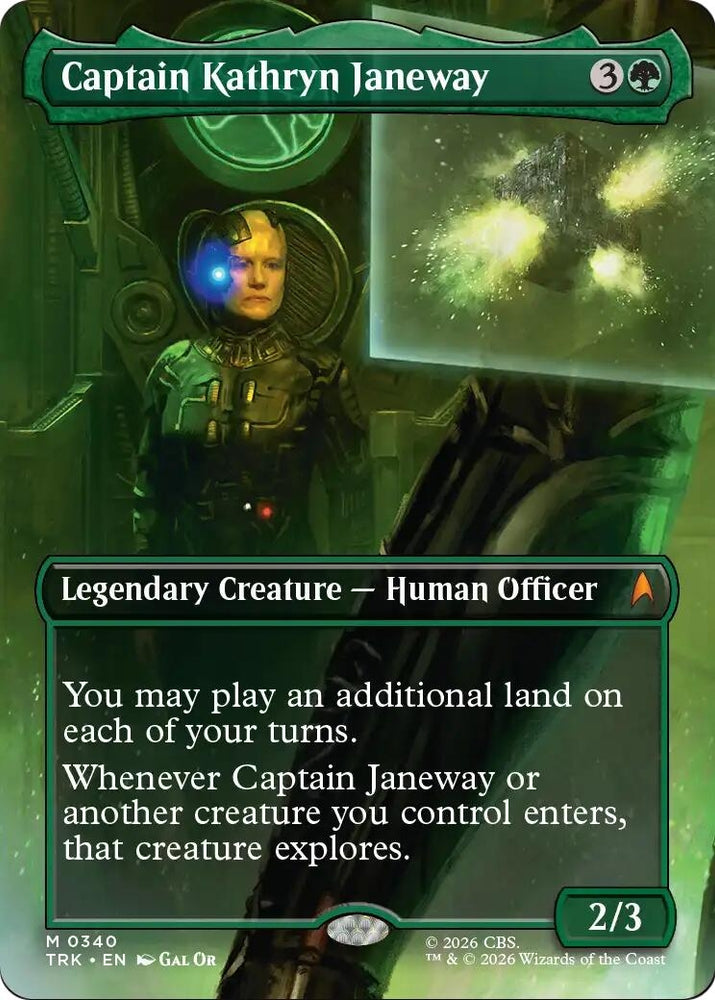Image for Captain Kathryn Janeway (Borderless) (340) (Star Trek) (TRK) - Magic: The Gathering
