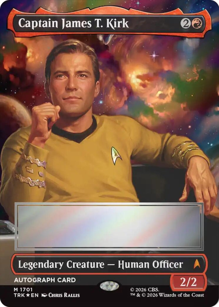 Image for Captain James T. Kirk (Borderless) (Signed) (1701) (Star Trek) (TRK) - Magic: The Gathering