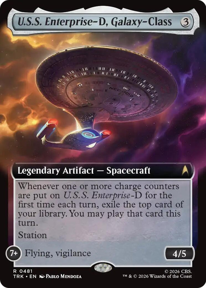 Image for U.S.S. Enterprise-D, Galaxy-Class (Extended Art) (481) (Star Trek) (TRK) - Magic: The Gathering