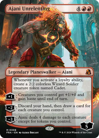 Image for Ajani Unrelenting (Borderless) (308) (Reality Fracture) (FRA) - Magic: The Gathering