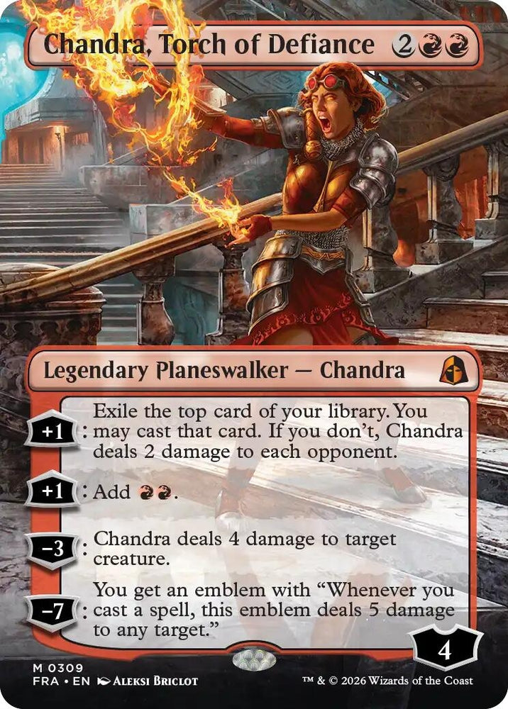 Image for Chandra, Torch of Defiance (Borderless) (309) (Reality Fracture) (FRA) - Magic: The Gathering