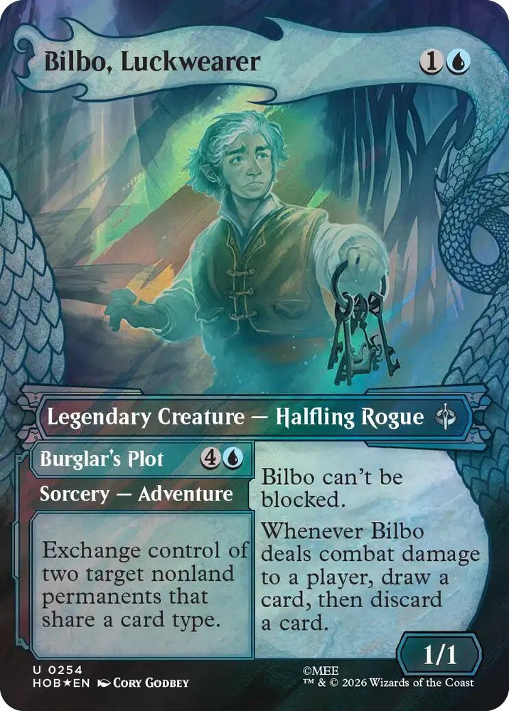 Image for Bilbo, Luckwearer (Showcase) (Surge Foil) (254) (The Hobbit) (HOB) - Magic: The Gathering