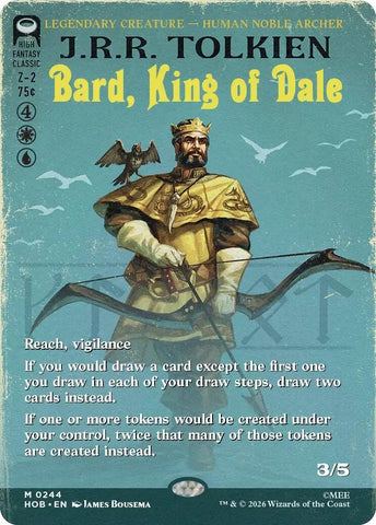 Image for Bard, King of Dale (Borderless) (244) (The Hobbit) (HOB) - Magic: The Gathering