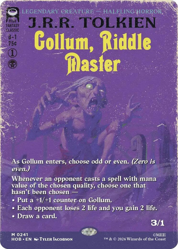 Image for Gollum, Riddle Master (Borderless) (241) (The Hobbit) (HOB) - Magic: The Gathering