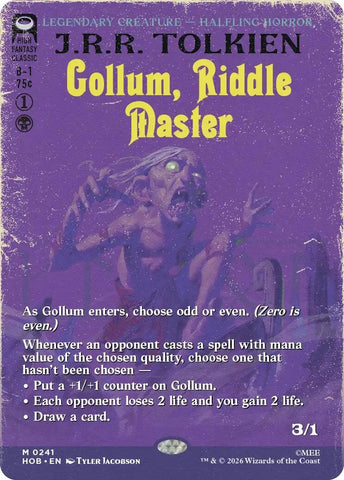 Image for Gollum, Riddle Master (Borderless) (241) (The Hobbit) (HOB) - Magic: The Gathering