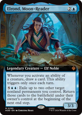 Image for Elrond, Moon-Reader (Extended Art) (290) (The Hobbit) (HOB) - Magic: The Gathering