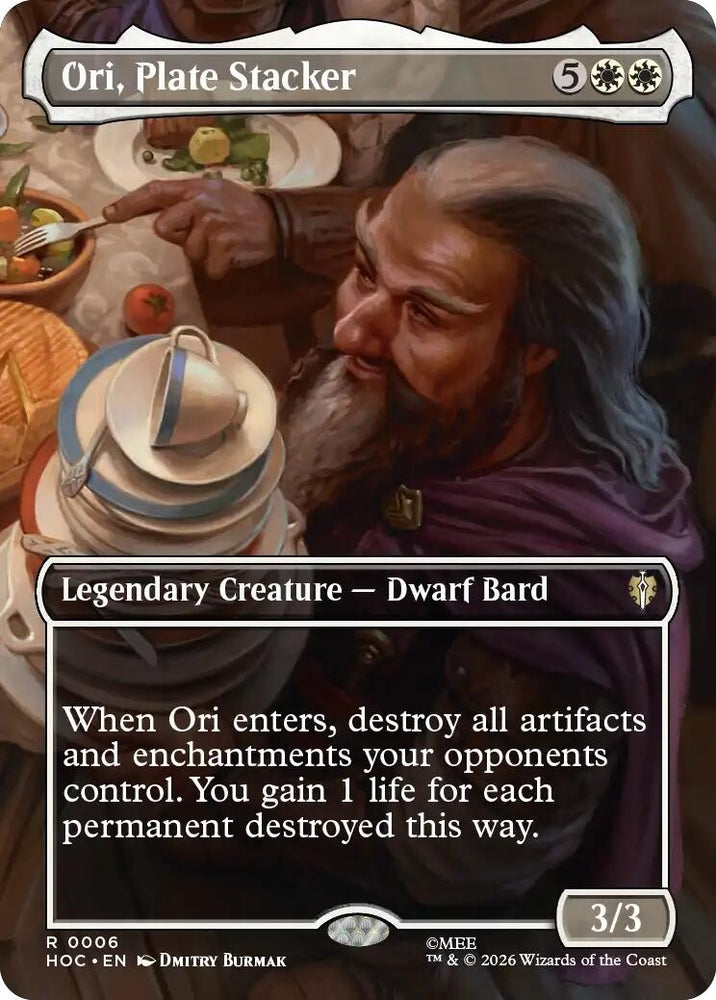 Image for Ori, Plate Stacker (Borderless) (6) (The Hobbit: Eternal-Legal) (HOC) - Magic: The Gathering