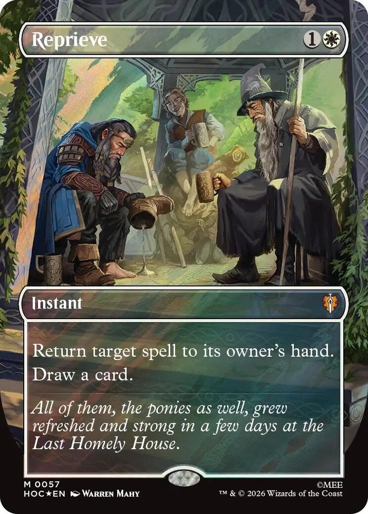 Image for Reprieve (Borderless) (Surge Foil) (57) (The Hobbit: Eternal-Legal) (HOC) - Magic: The Gathering