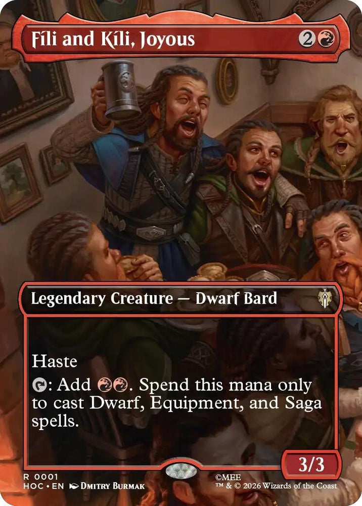 Image for Fili and Kili, Joyous (Borderless) (1) (The Hobbit: Eternal-Legal) (HOC) - Magic: The Gathering