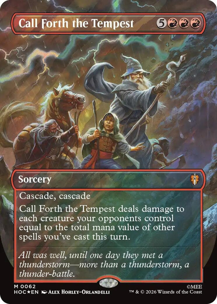 Image for Call Forth the Tempest (Borderless) (Surge Foil) (62) (The Hobbit: Eternal-Legal) (HOC) - Magic: The Gathering