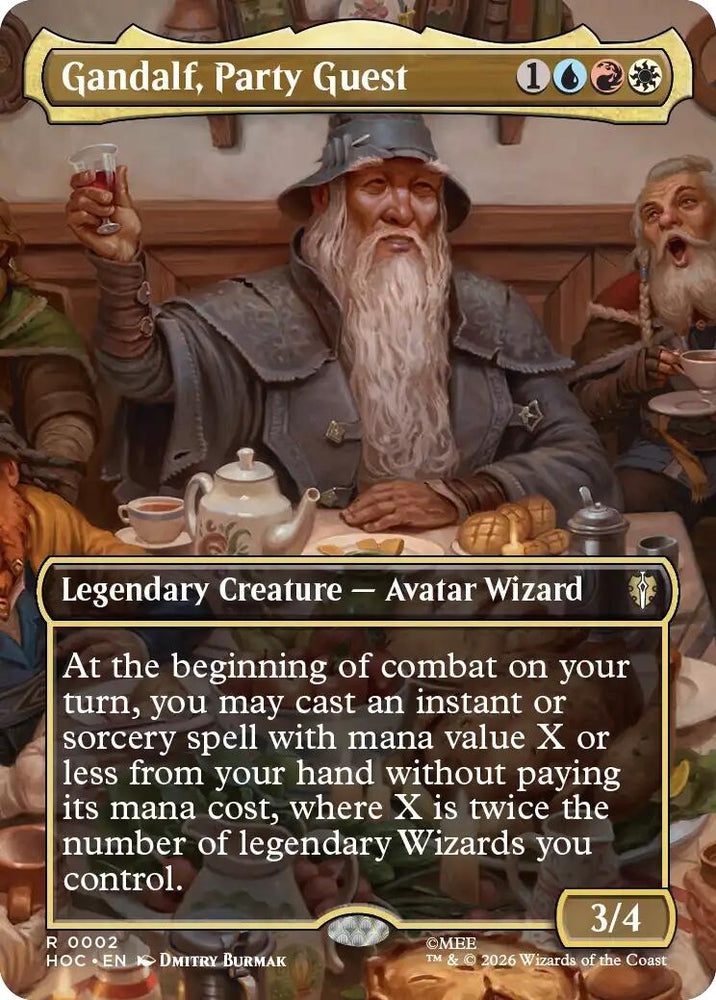 Image for Gandalf, Party Guest (Borderless) (2) (The Hobbit: Eternal-Legal) (HOC) - Magic: The Gathering