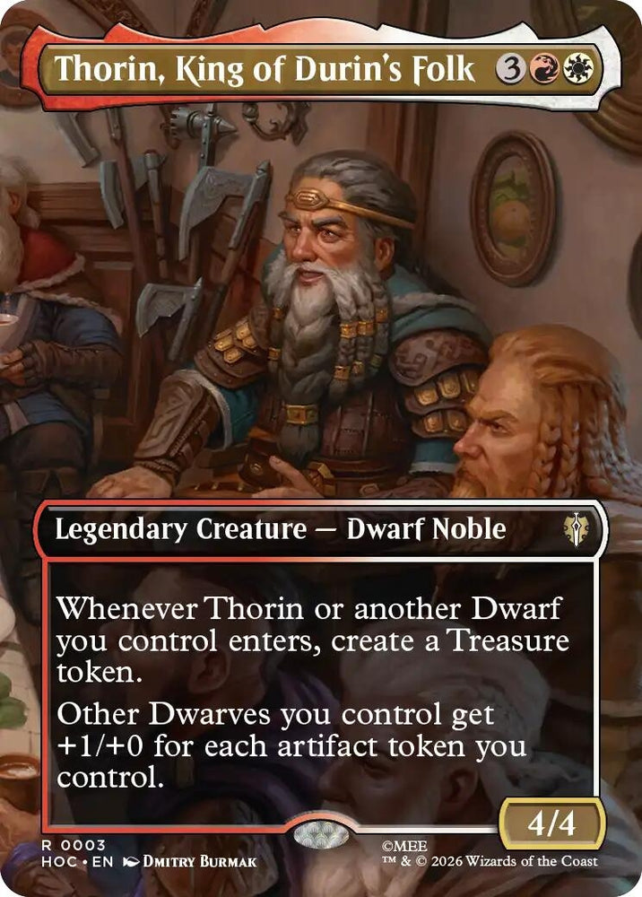 Image for Thorin, King of Durin's Folk (Borderless) (3) (The Hobbit: Eternal-Legal) (HOC) - Magic: The Gathering