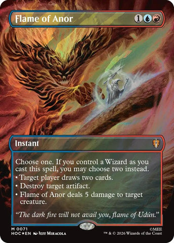 Image for Flame of Anor (Borderless) (Surge Foil) (71) (The Hobbit: Eternal-Legal) (HOC) - Magic: The Gathering
