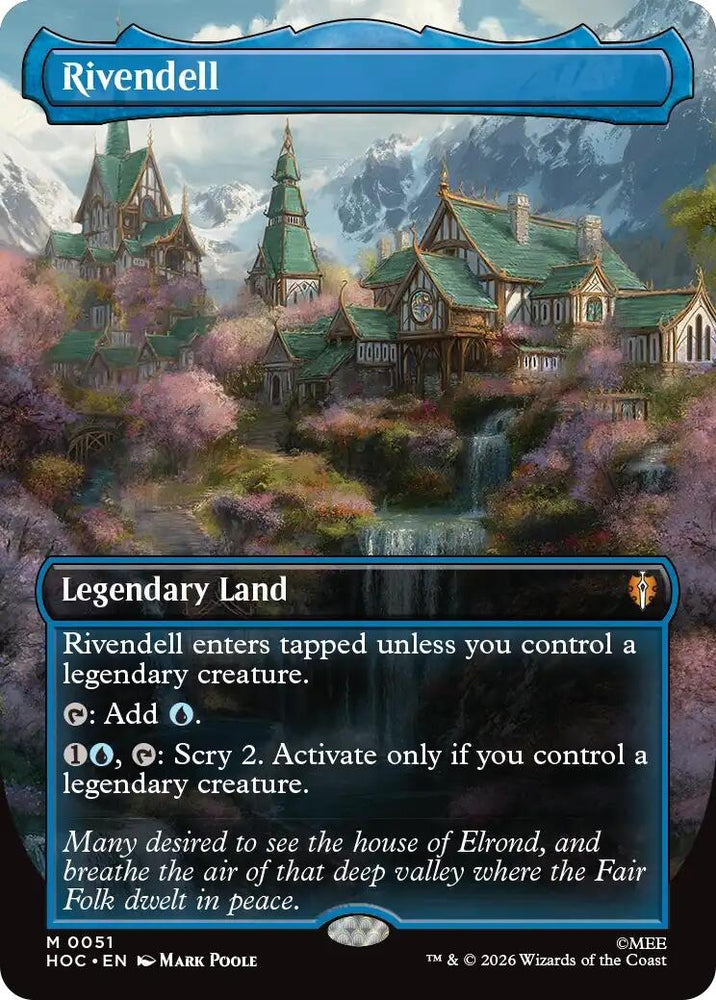 Image for Rivendell (Borderless) (51) (The Hobbit: Eternal-Legal) (HOC) - Magic: The Gathering