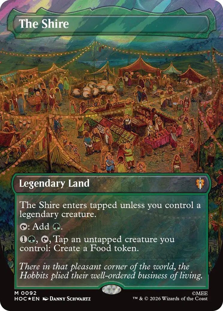 Image for The Shire (Borderless) (Surge Foil) (92) (The Hobbit: Eternal-Legal) (HOC) - Magic: The Gathering