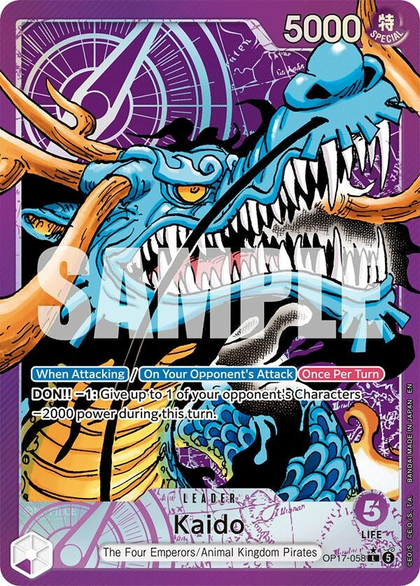 Image for Kaido (058) (Alternate Art) (OP17-058) (The World's Strongest Warriors) (OP17) - One Piece Card Game