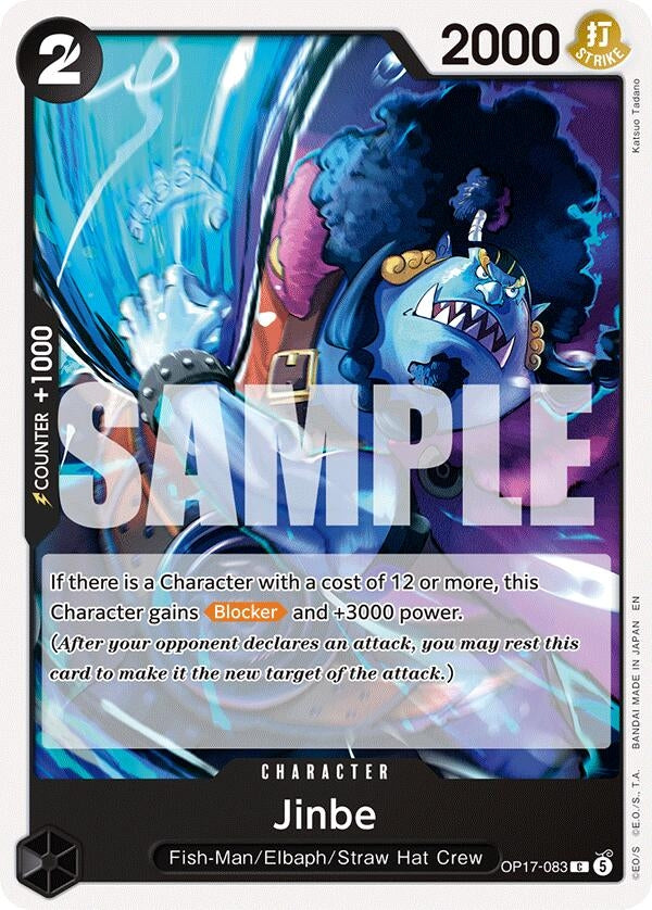 Image for Jinbe (083) (OP17-083) (The World's Strongest Warriors) (OP17) - One Piece Card Game