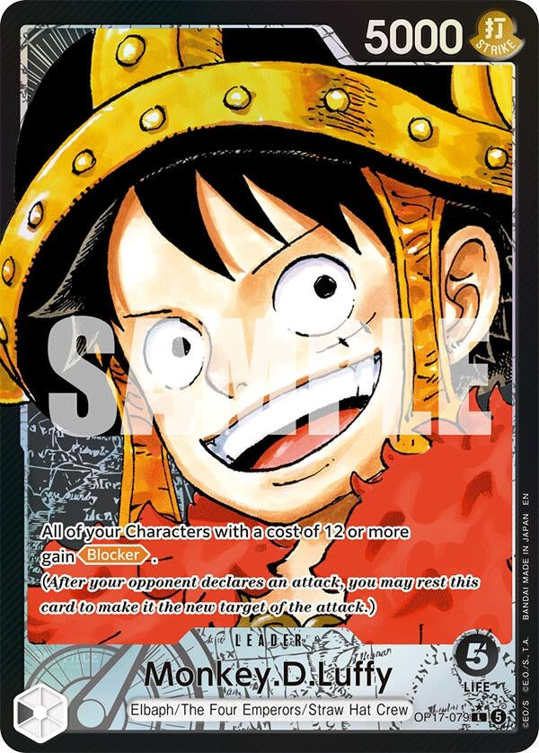 Image for Monkey.D.Luffy (079) (Alternate Art) (OP17-079) (The World's Strongest Warriors) (OP17) - One Piece Card Game