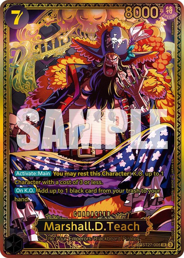 Image for Marshall.D.Teach (ST27-005) (SP) (ST27-005) (The World's Strongest Warriors) (OP17) - One Piece Card Game