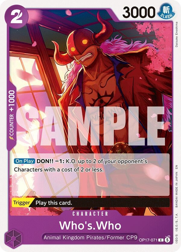 Image for Who's.Who (OP17-071) (The World's Strongest Warriors) (OP17) - One Piece Card Game